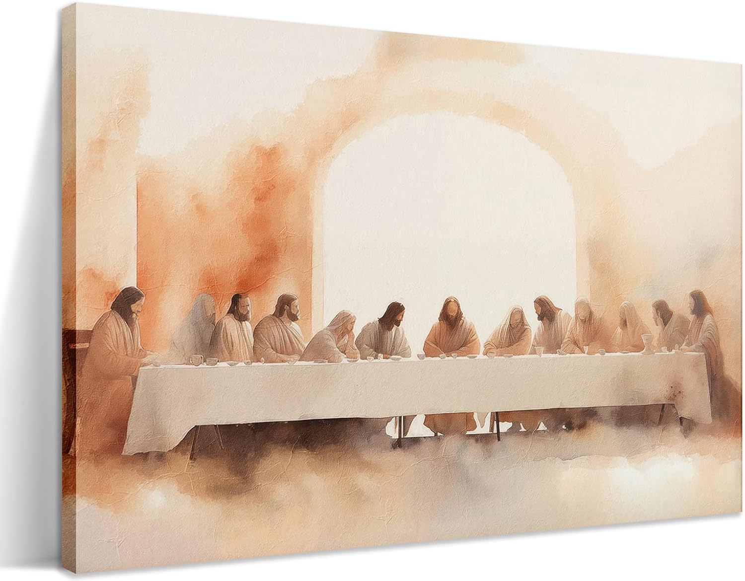 Framed Pink Canvas Wall Art — 16" — Religious