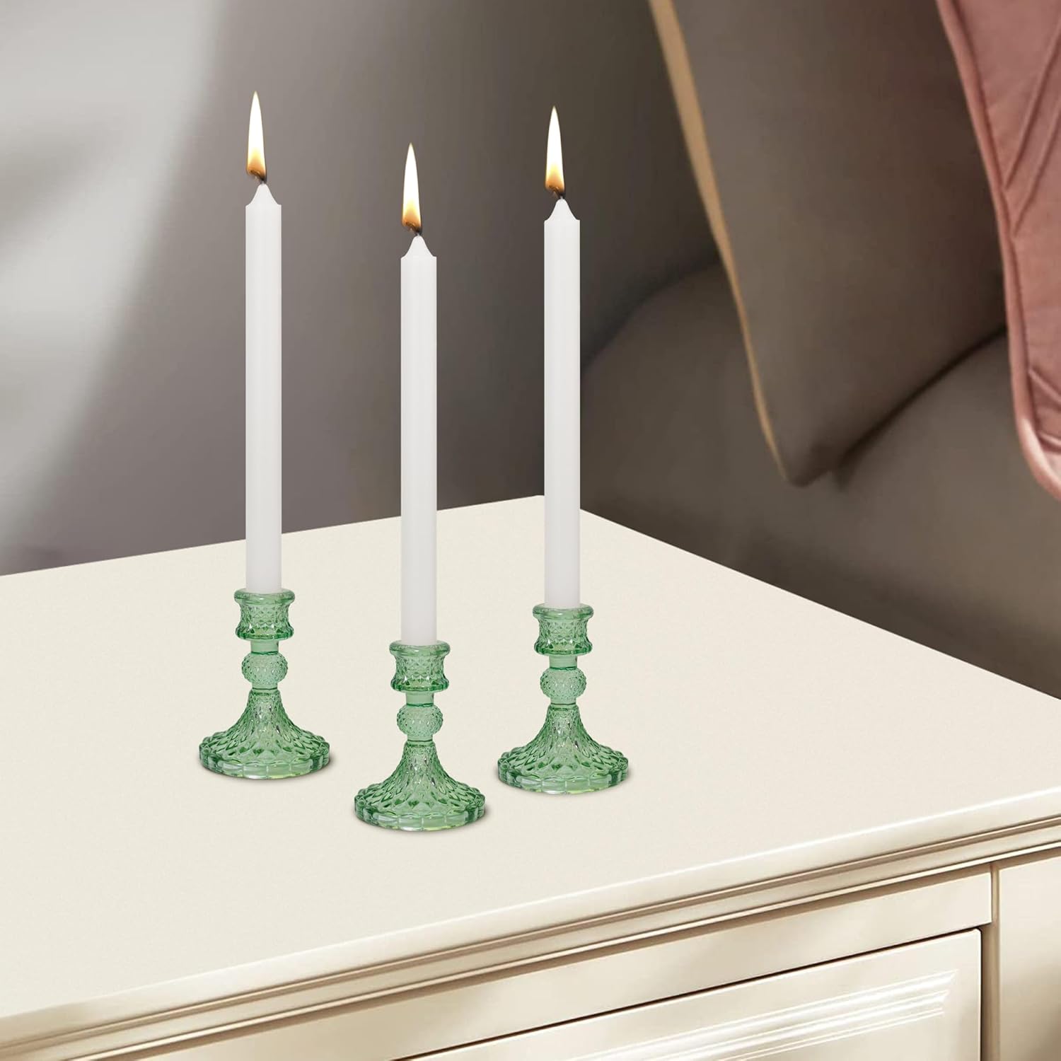 Green Pillar Candle - View 8