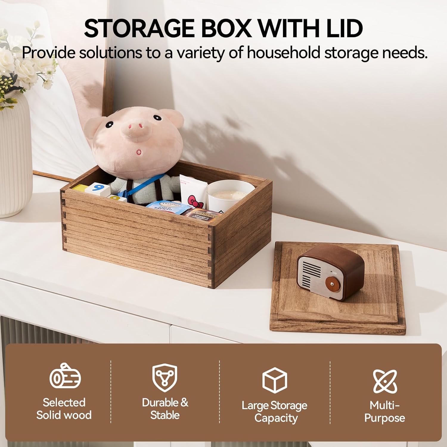 Wood Storage Basket - View 2
