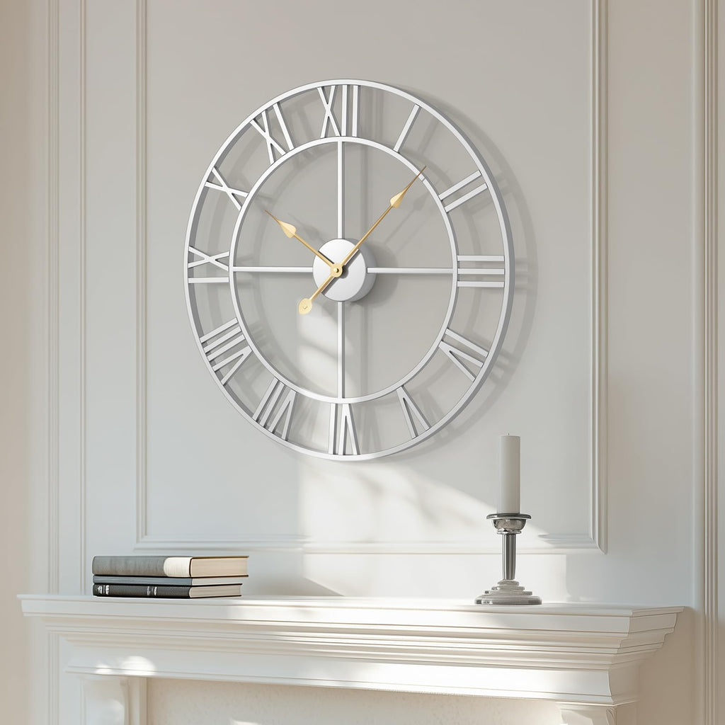 Battery Operated Black Wall Clock — 24"