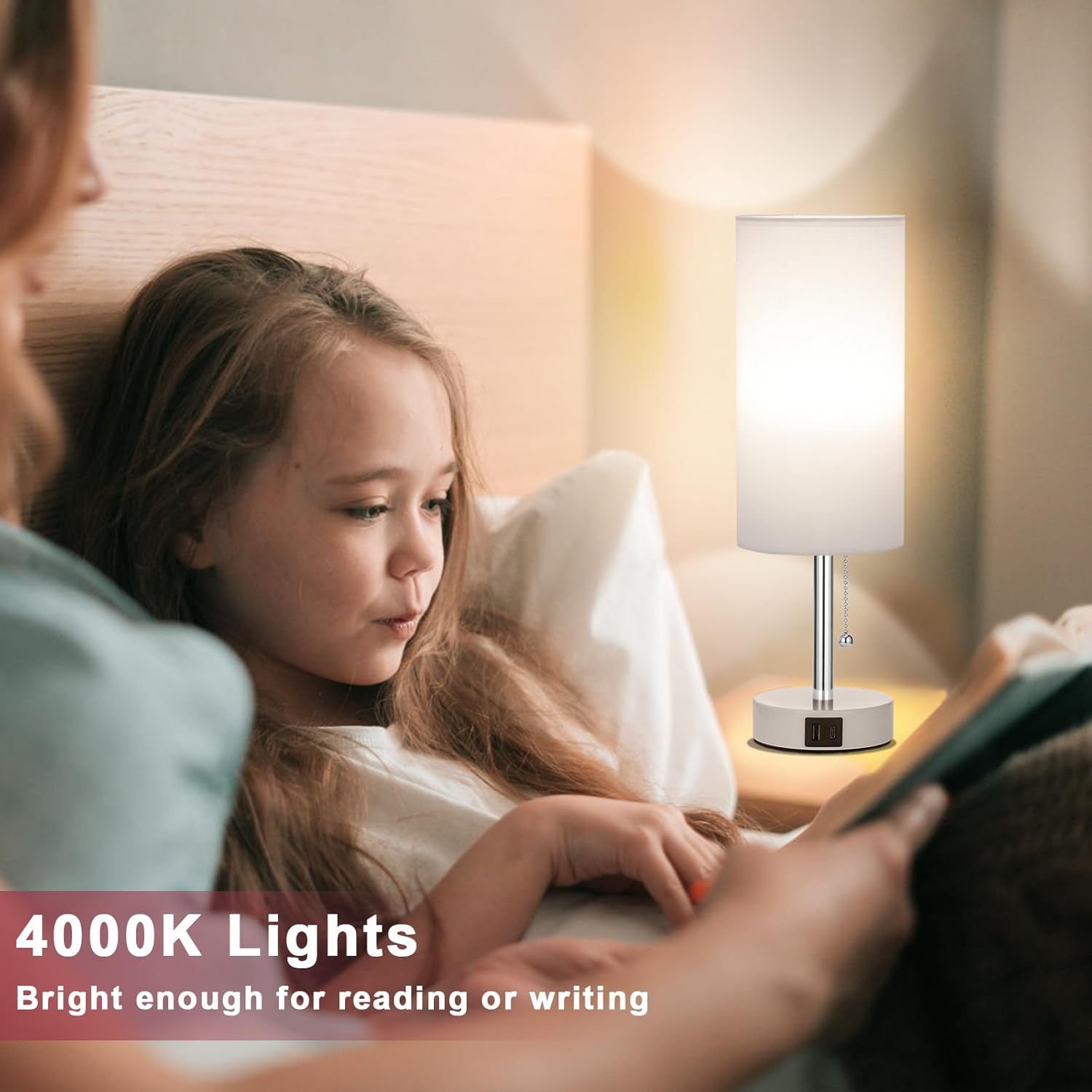 USB Gold Bedside Lamp - View 4