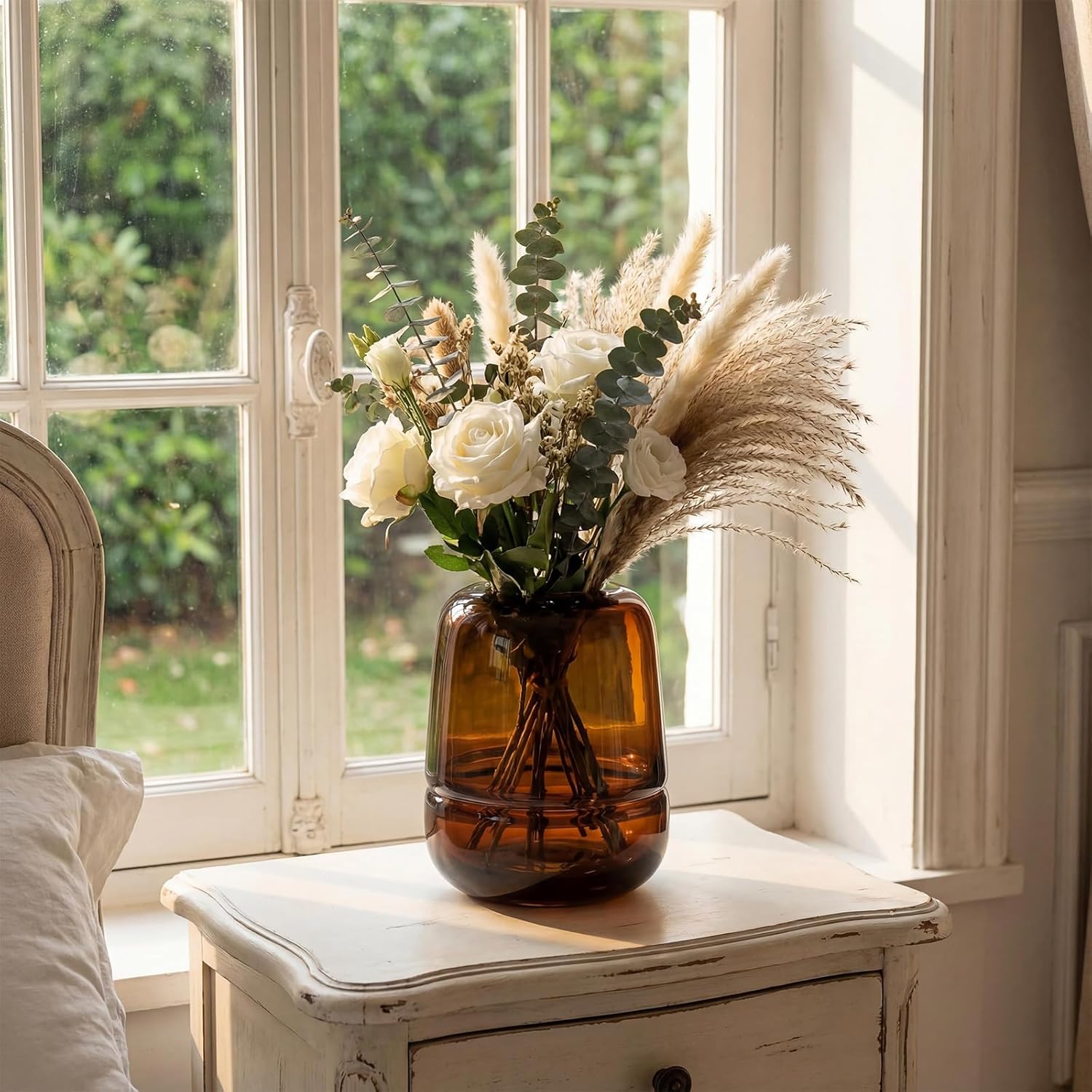 Round Modern Blue Flower Vase — 7" - View 6