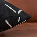 Boho Black Throw Pillow Cover — 18" - View 7
