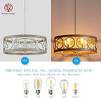 Round Farmhouse Black Chandelier — 5-Light - View 5
