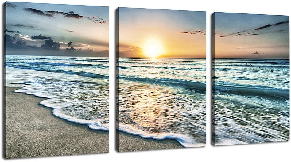 Framed Modern Blue Canvas Wall Art — 16" — 16"L x 12"W