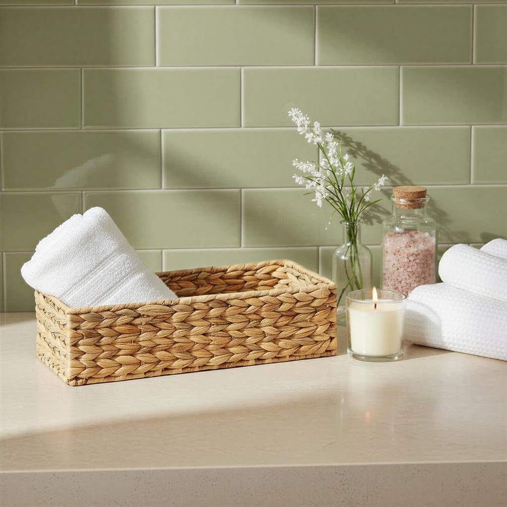 Rectangular Beige Storage Basket - View 10
