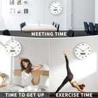 Battery Operated Luxe Black Wall Clock — 14" - View 7