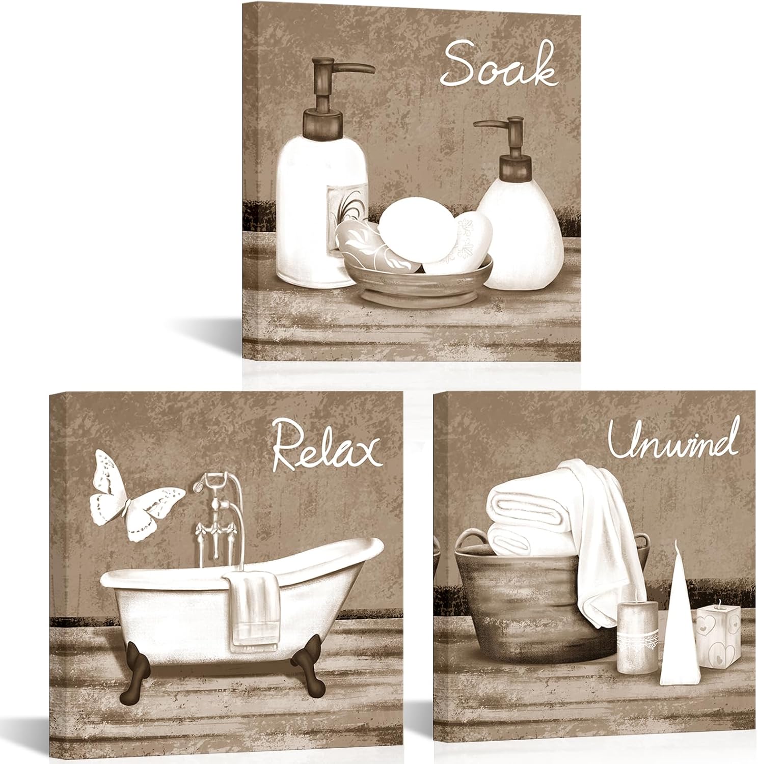 Framed Beige Wall Art — Beige