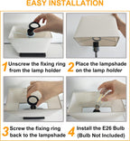 USB Charging Beige Bedside Lamp - View 8