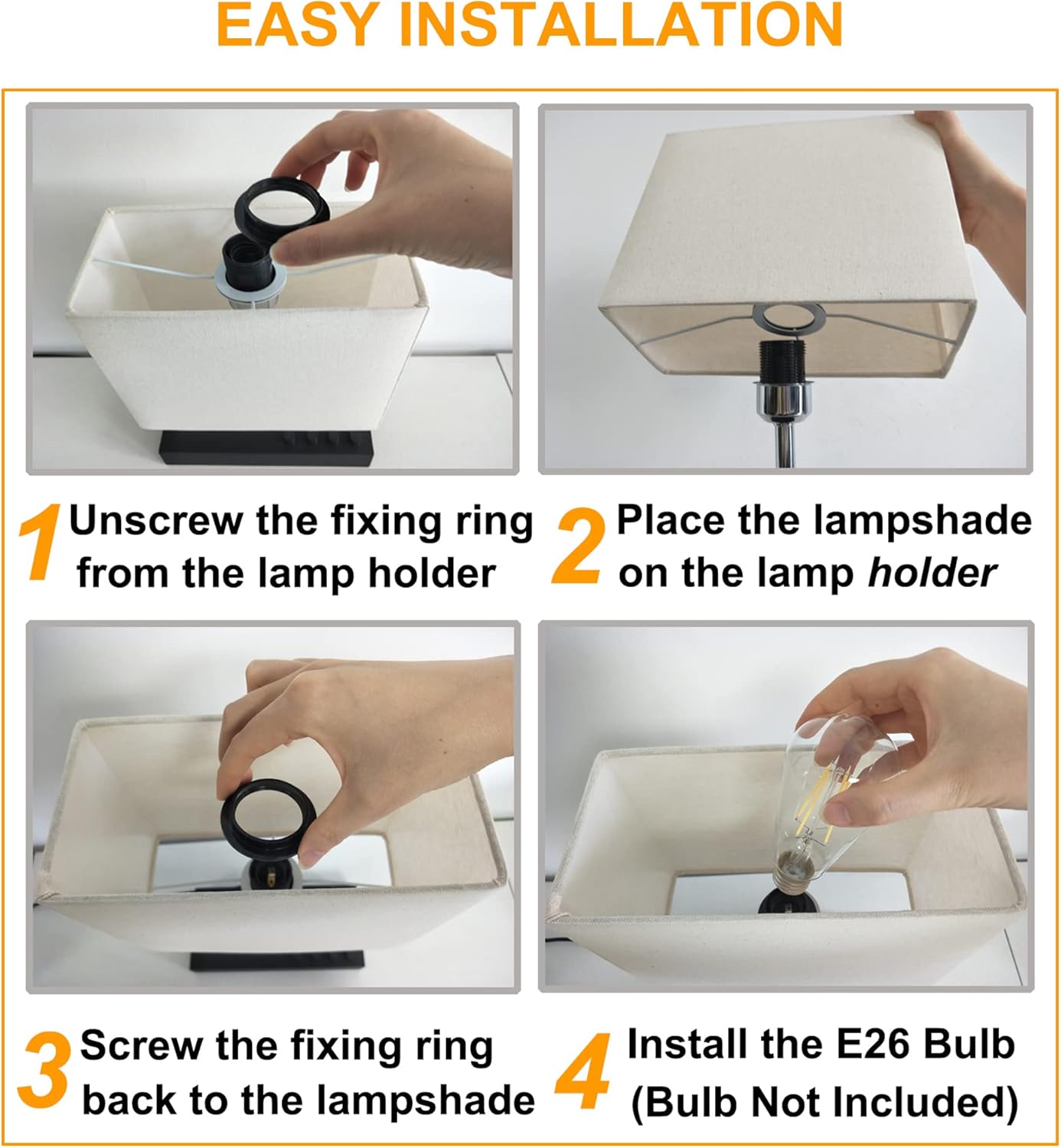 USB Charging Beige Bedside Lamp - View 8