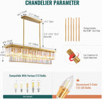 Dimmable Luxe Glass Chandelier — 12-Light - View 9