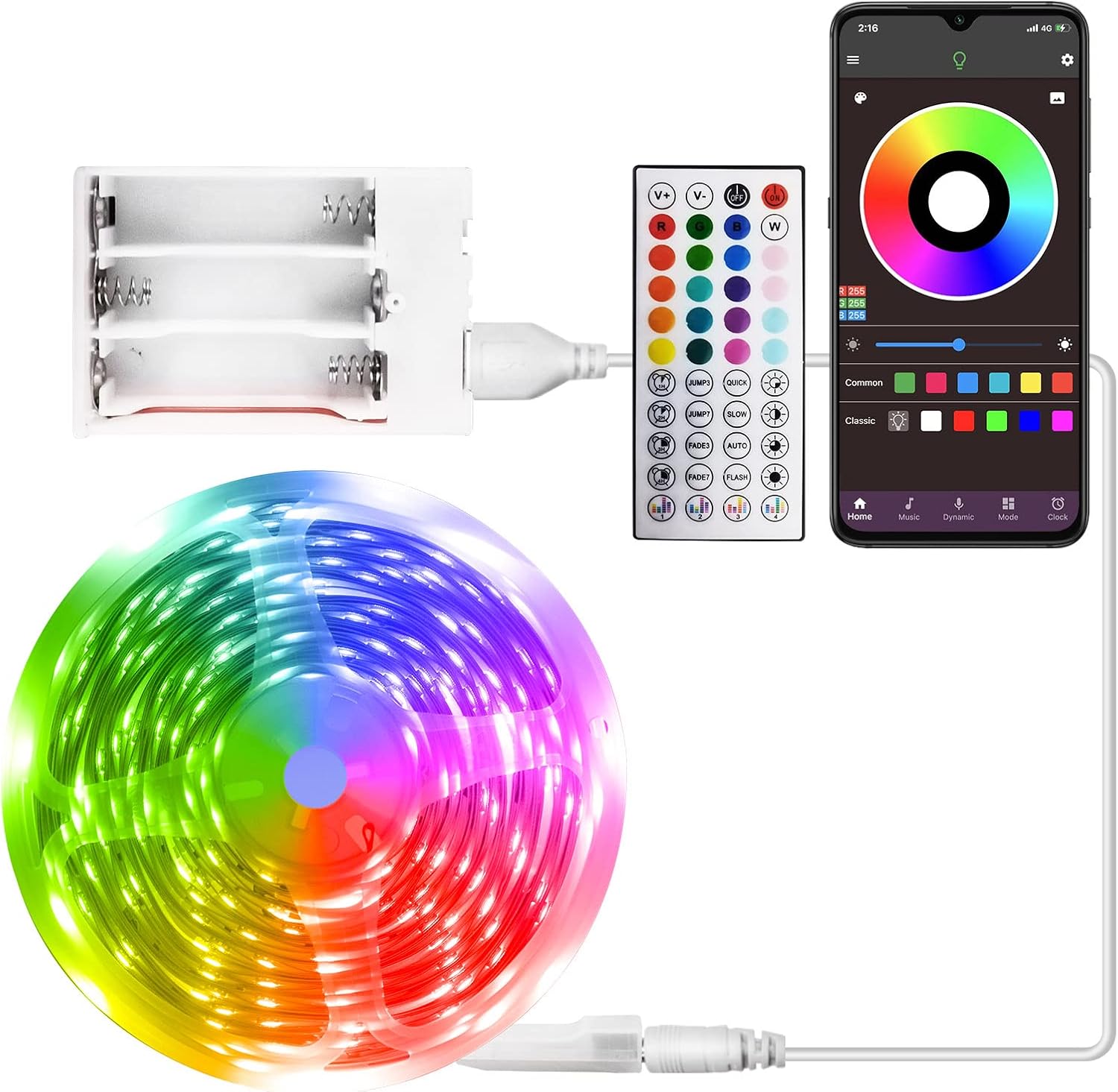Battery Operated Rattan LED Strip Lights — 25 ft
