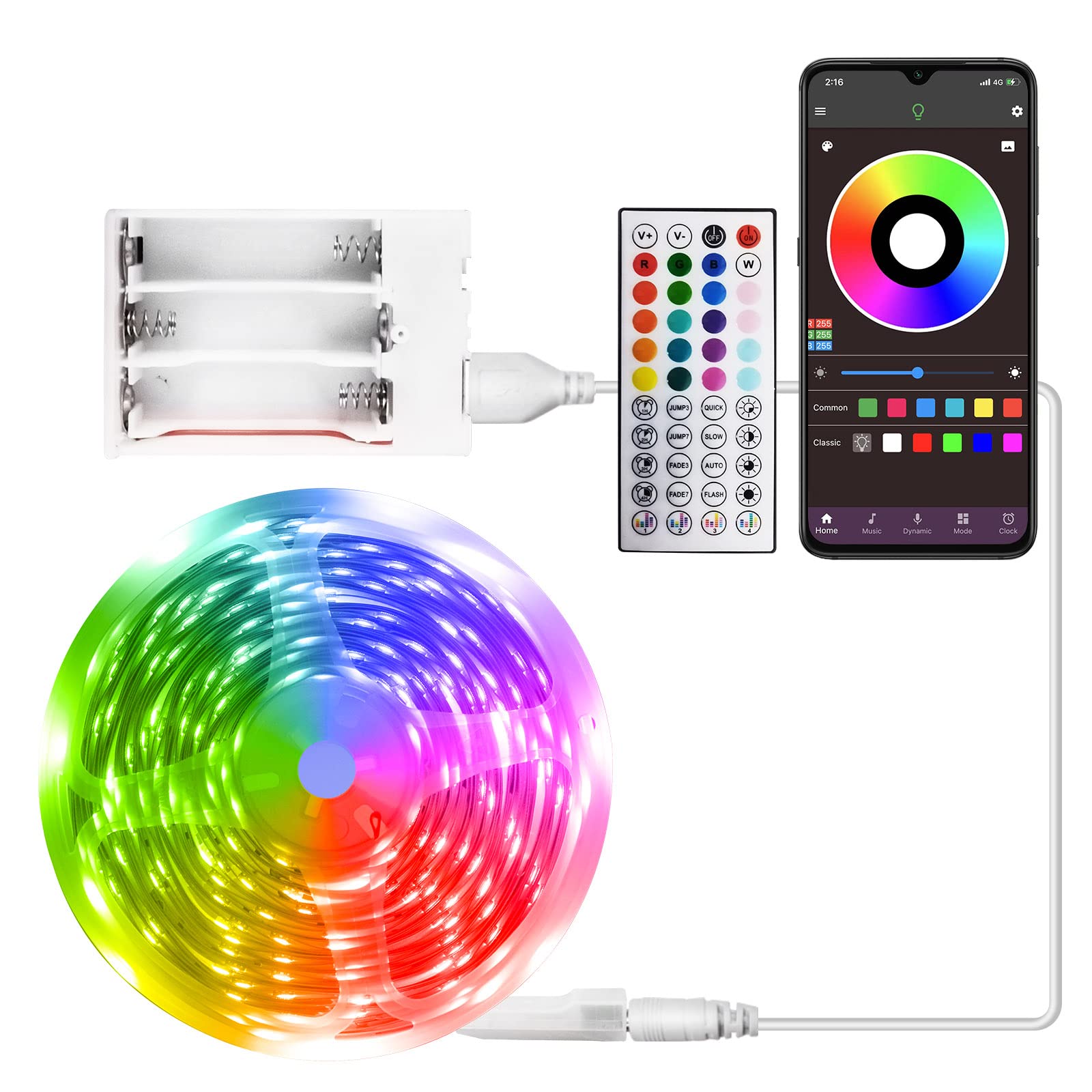 Battery Operated Rattan LED Strip Lights