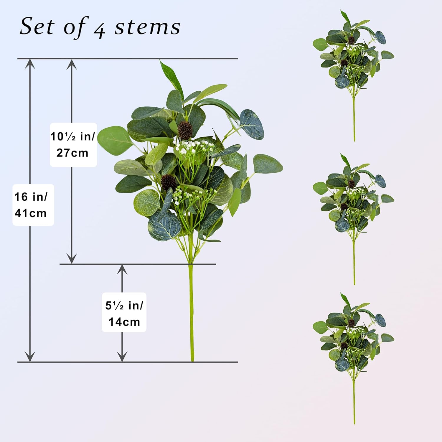 Green Artificial Plant — 16" - View 5