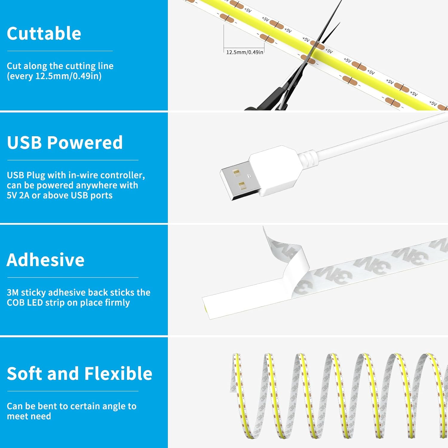 Dimmable Metal LED Strip Lights - View 6