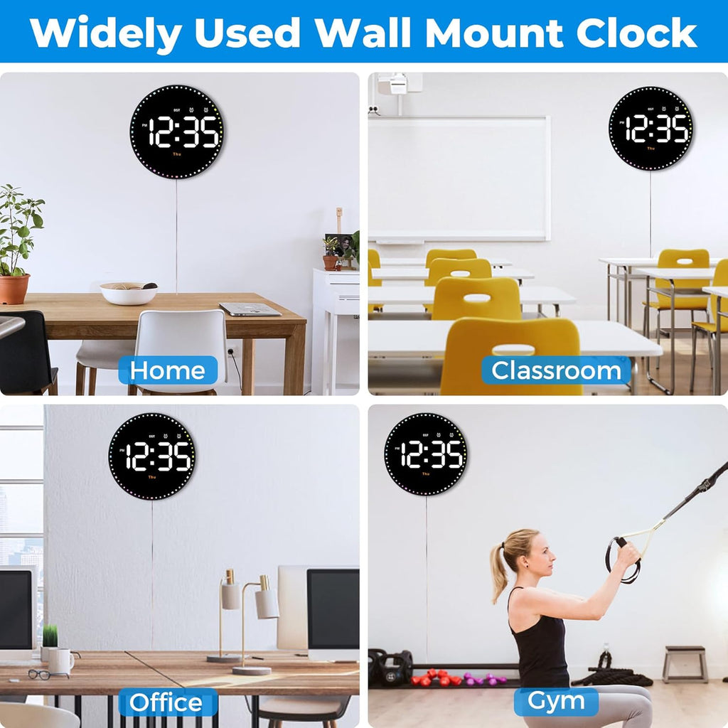 Adjustable Wall Clock — 10" - View 7