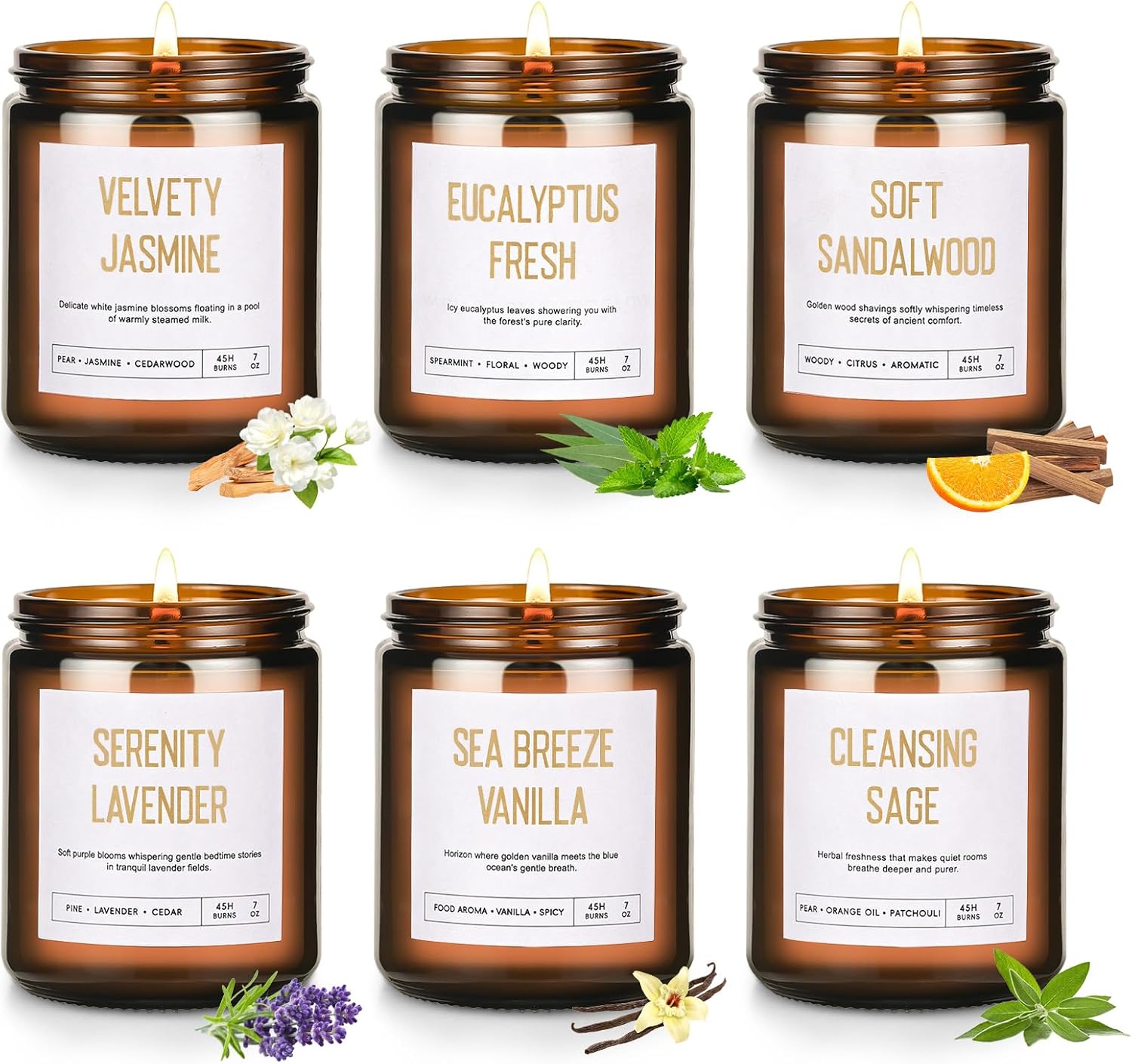 Scented Wood Soy Candle — Jasmine