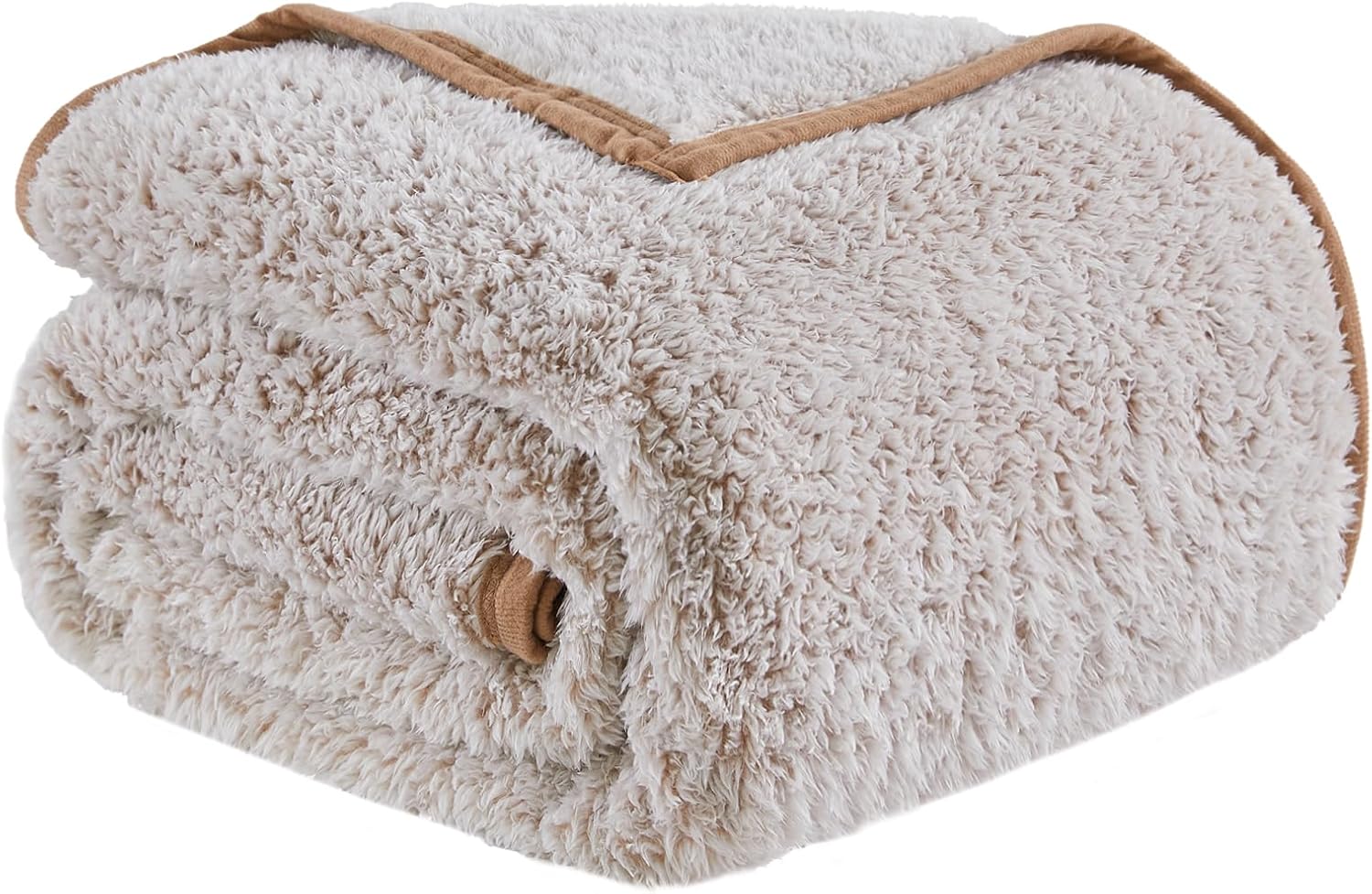 Boho Beige Throw Pillow — 50" — 03-plush Khaki