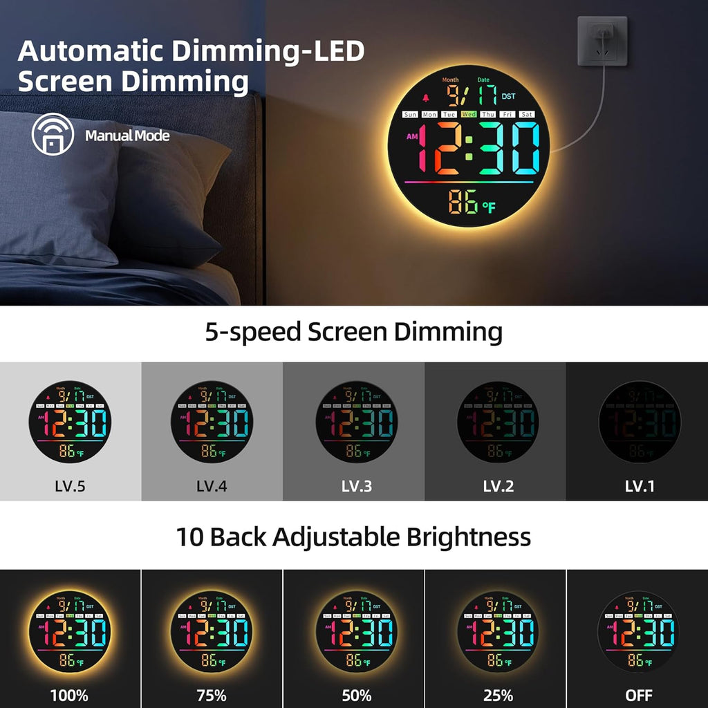 RGB Black Table Lamp — 8" - View 4