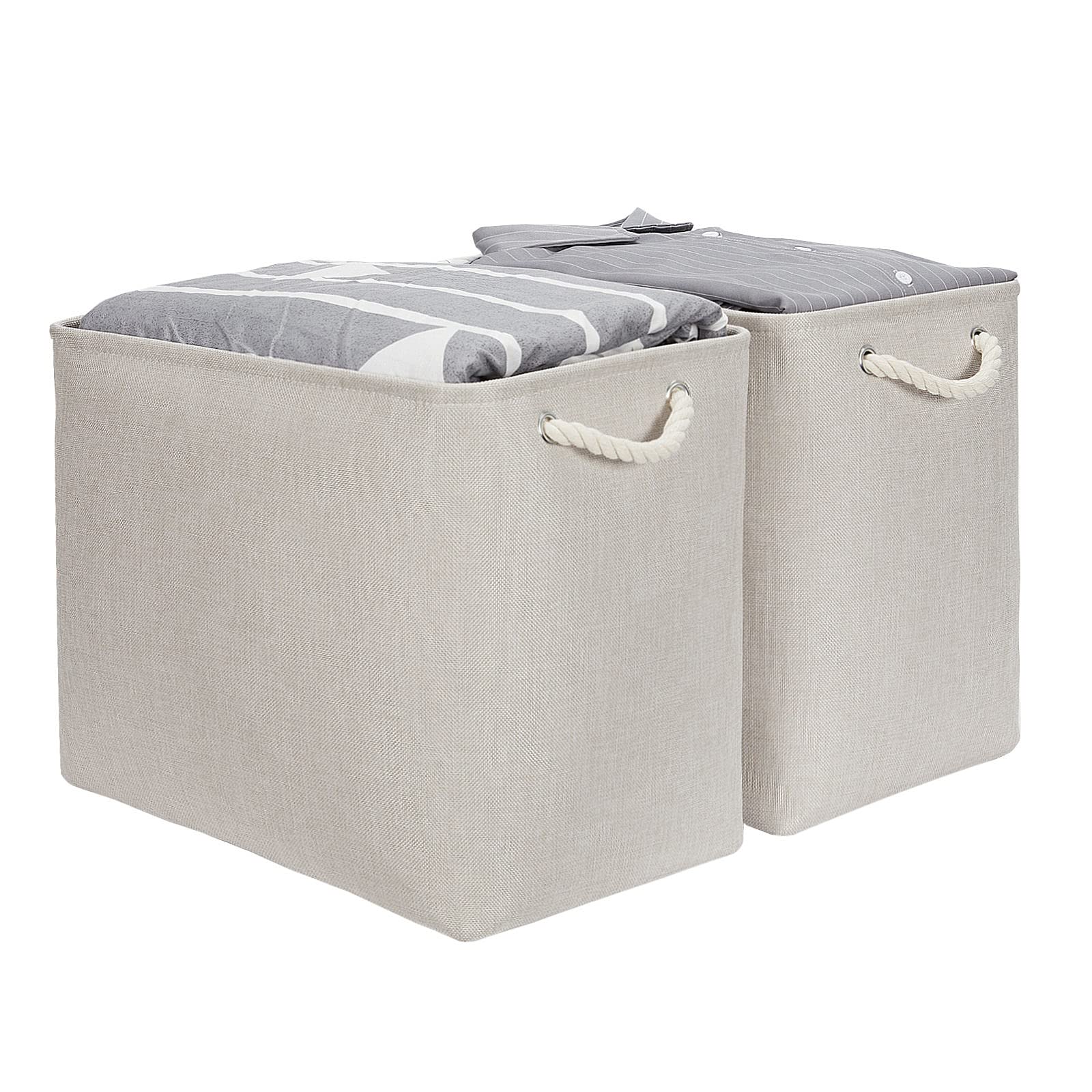 Beige Storage Basket — 17"