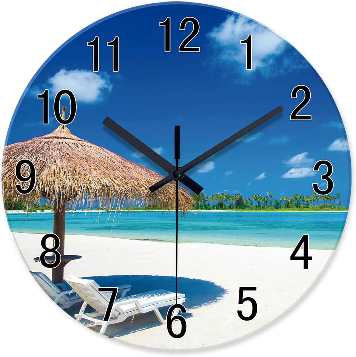 Battery Operated Blue Wall Clock — 12" — 16 Inch