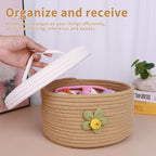 Boho Rattan Storage Basket - View 3