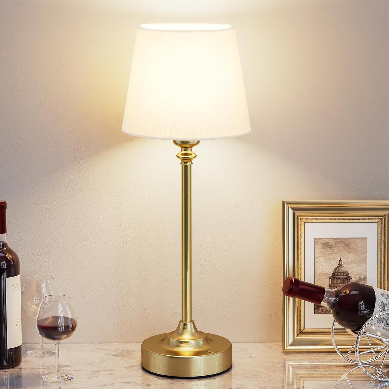 Cordless Luxe Black Table Lamp - View 9