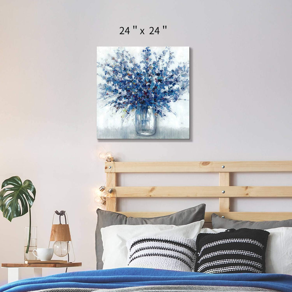 Blue Canvas Wall Art — 24" - View 4