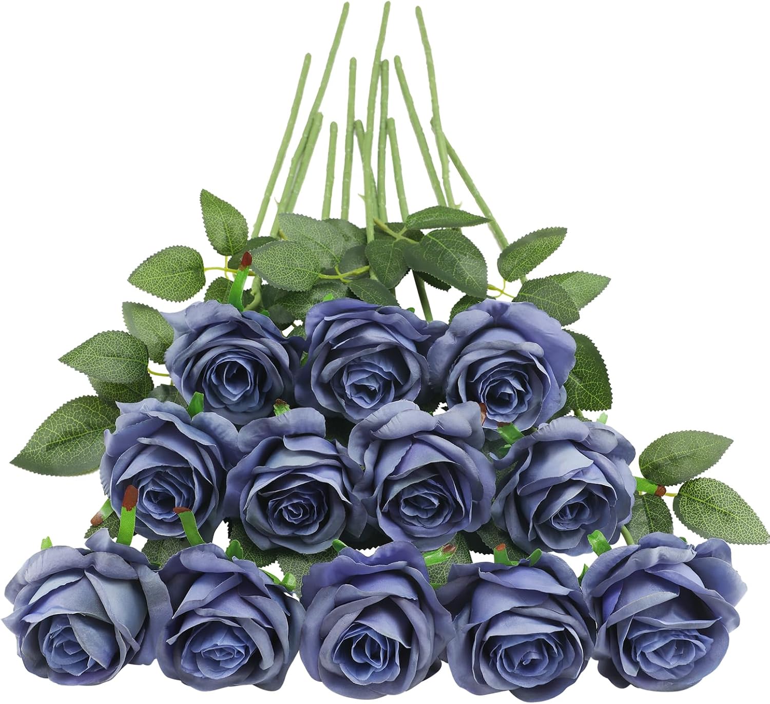 Black Artificial Flowers — Dusty Blue
