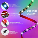 USB Metal RGB Strip Lights — 60" - View 2
