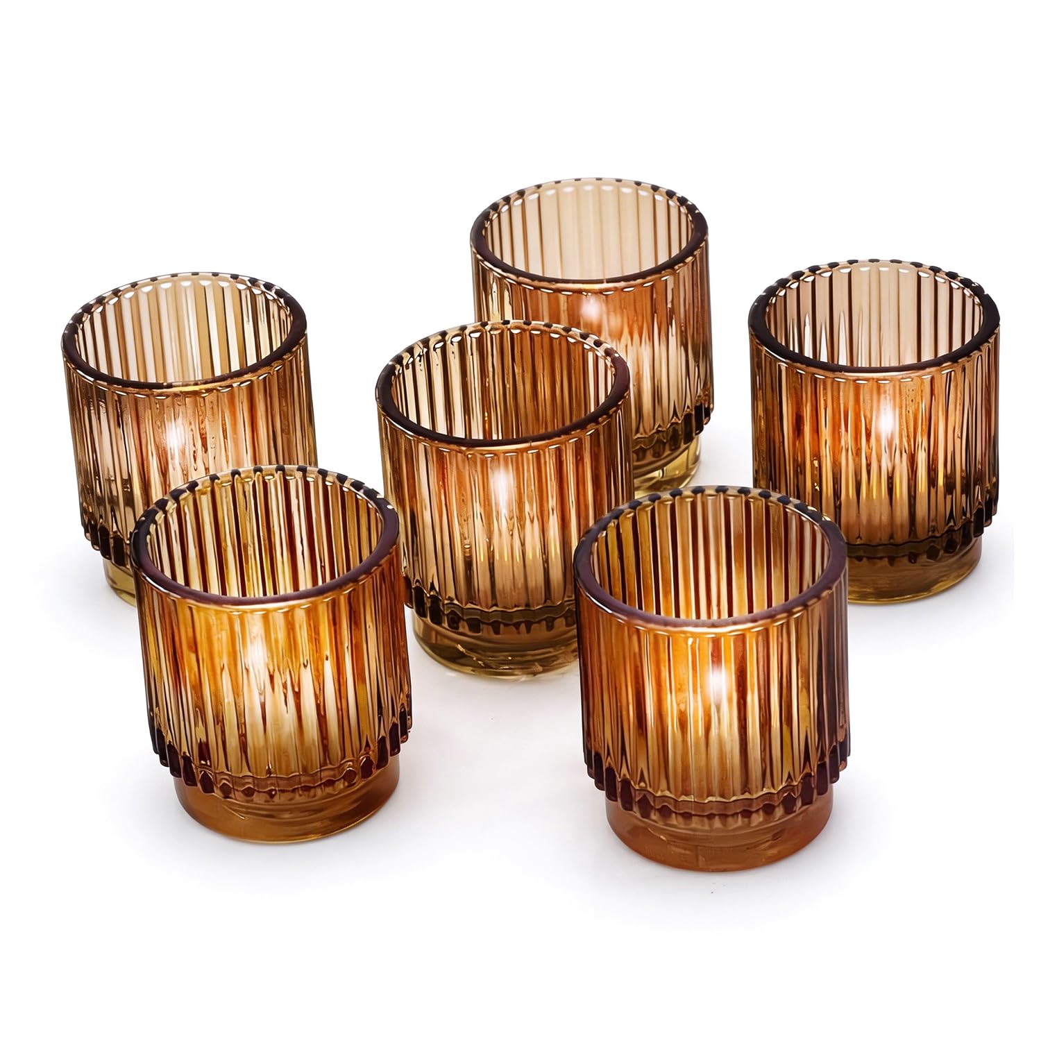 Vintage Boho Gold Candle — Set of 6