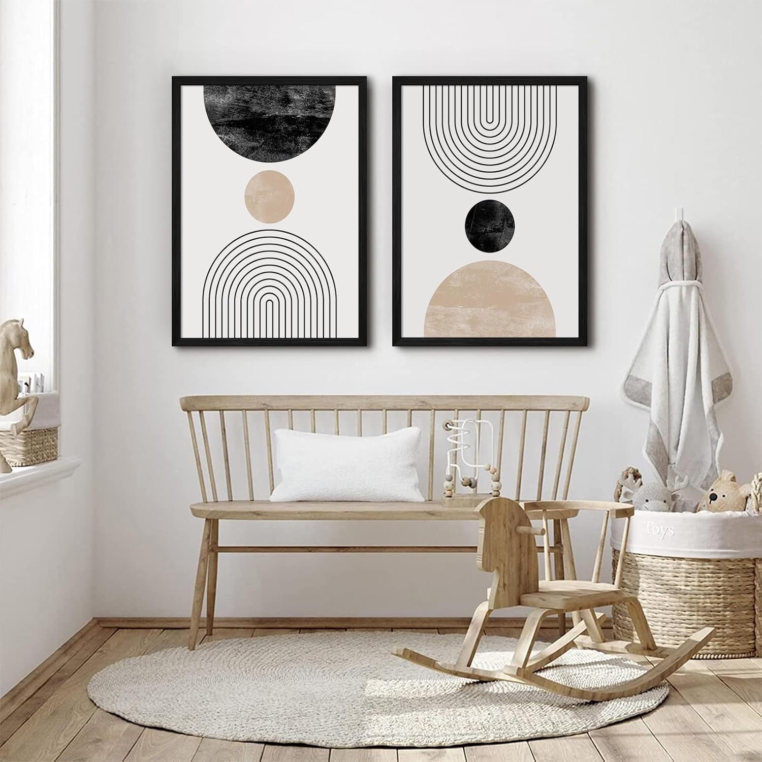 Framed Boho Blue Wall Art Print — 24" - View 7
