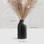 Boho Black Decorative Vase — 8" - View 5