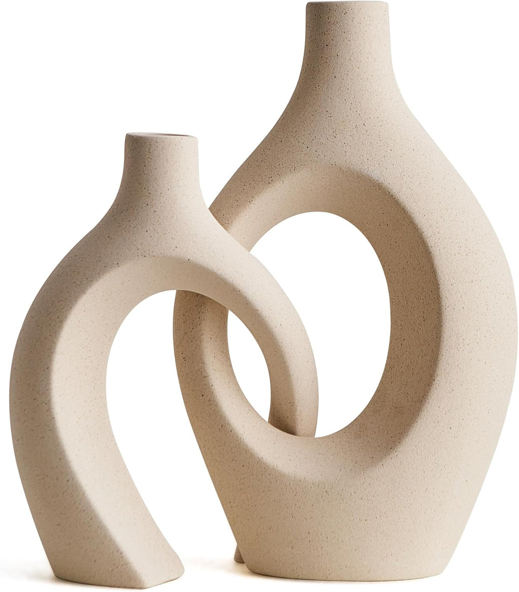 Modern Black Flower Vase — Set of 2 - View 9