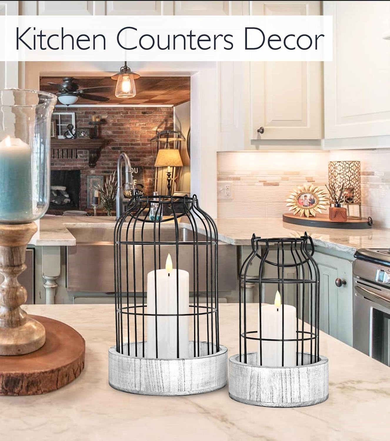 Farmhouse Metal Candle - View 5