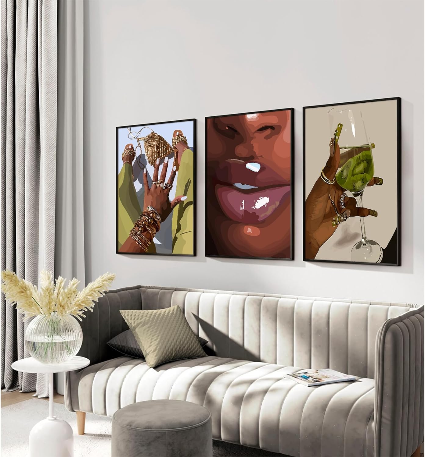 Unframed Black Wall Decor — 12" - View 3