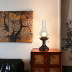 Vintage Farmhouse Orange Bedside Lamp - View 4