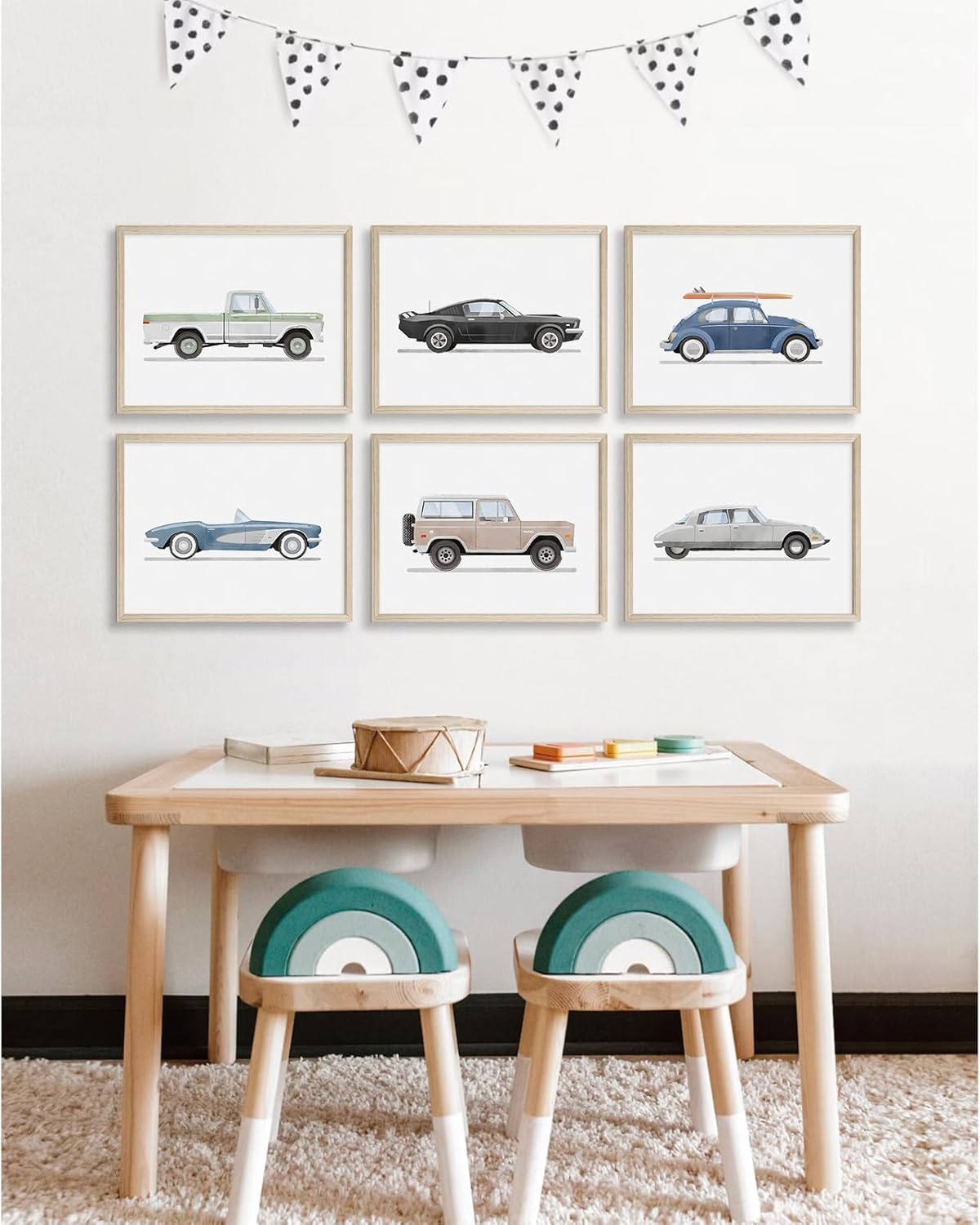 Framed Blue Wall Art — 8" - View 3