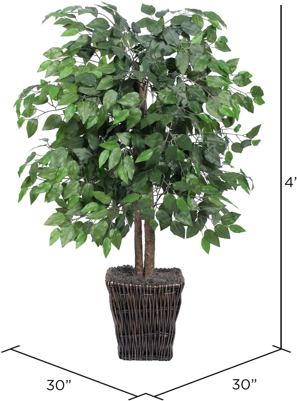 Rattan Faux Plant — 5" - View 4