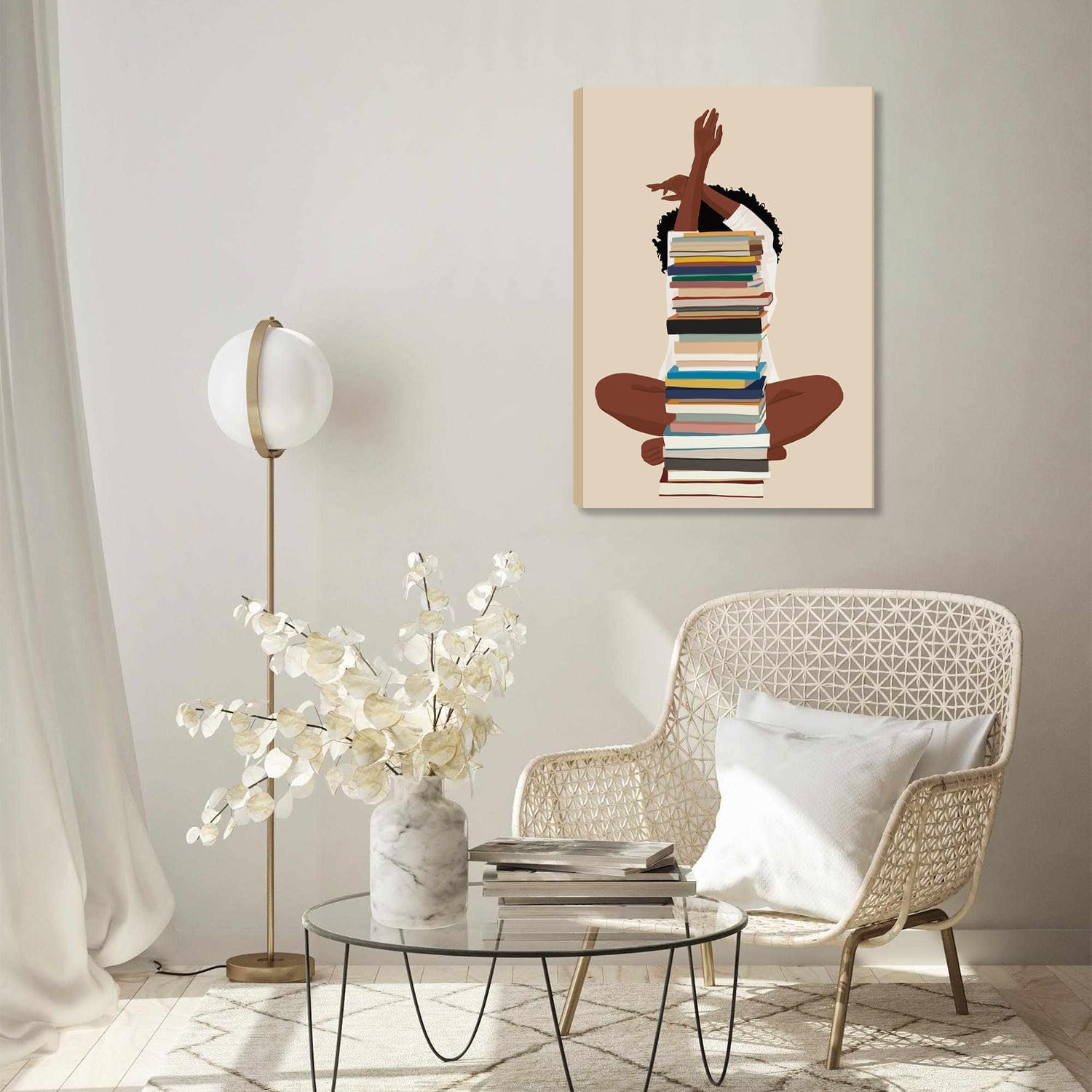 Framed Modern Black Canvas Wall Art — 12" - View 7