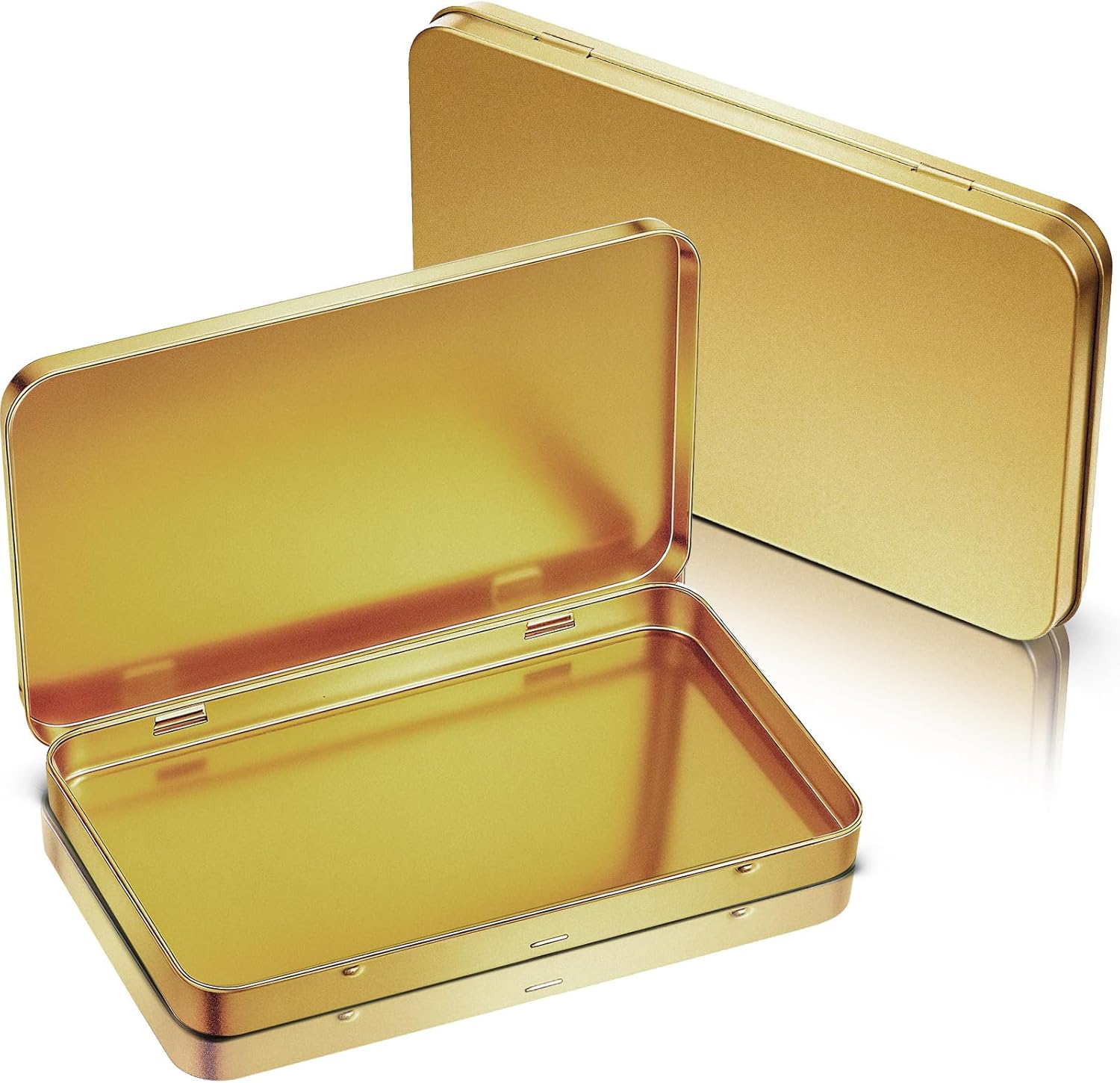 Rectangular Black Storage Basket — 0.6" — Gold