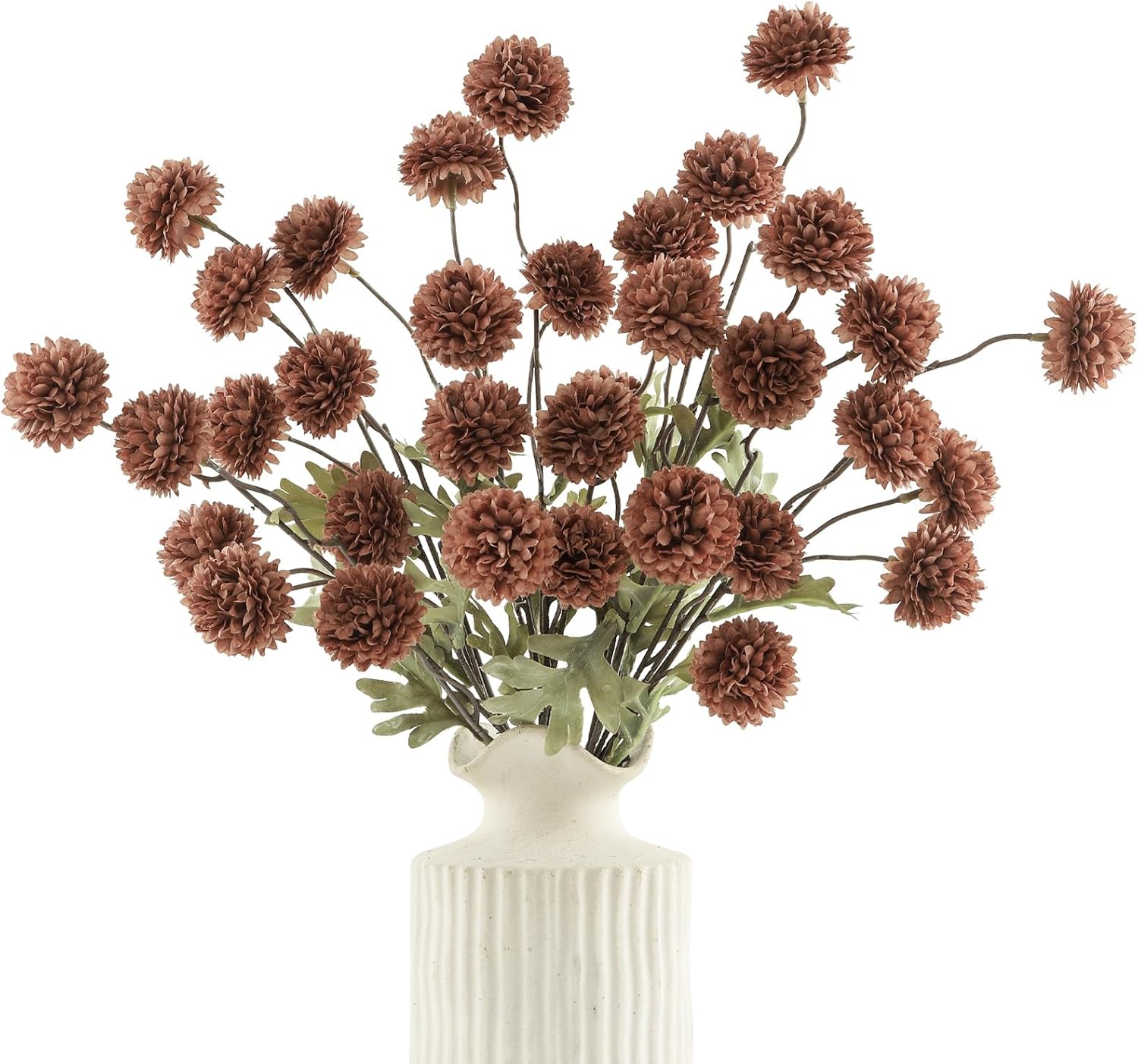 Beige Artificial Flowers — 6pcs