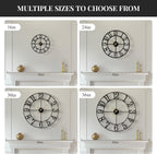 Battery-Operated Modern Black Wall Clock — 30" - View 6