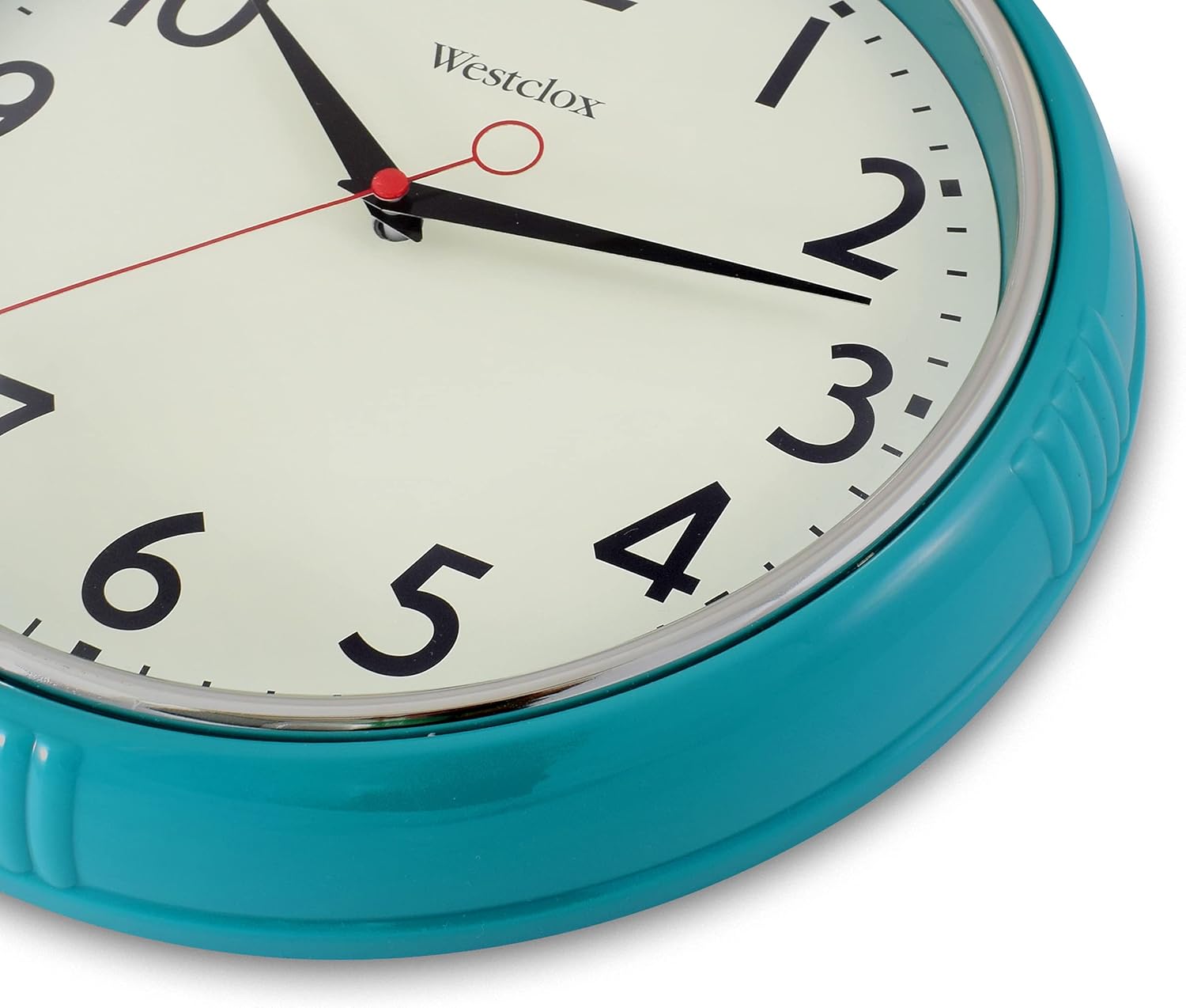 Vintage Mid-Century Black Wall Clock — 12" - View 3