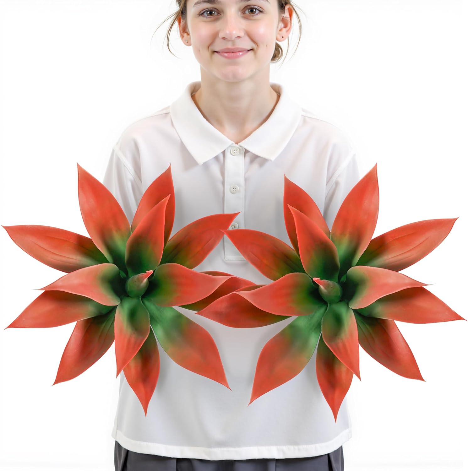 Blue Faux Plant — 14" — Hard-red