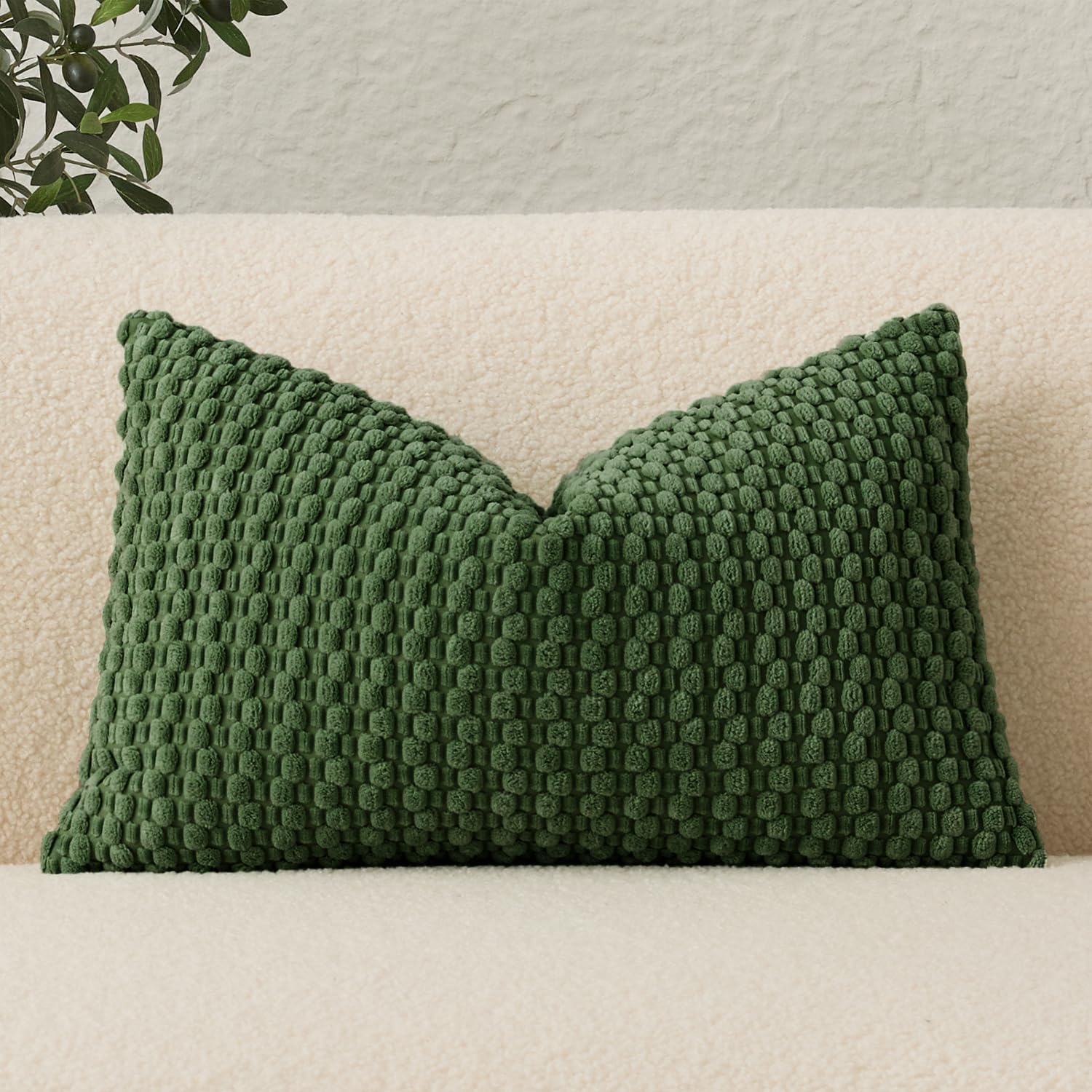 Lumbar Boho Beige Pillow Cover — 24" — 20" x 12" (Pack of 1)