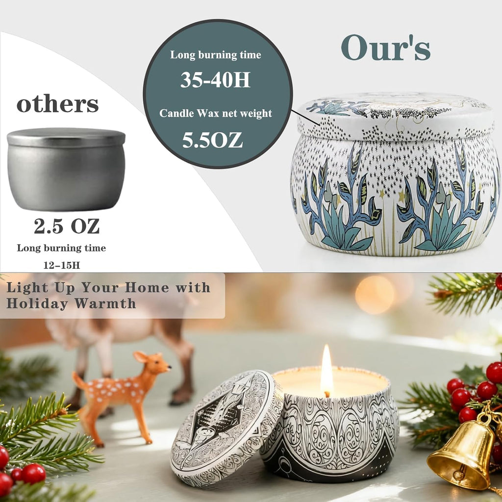Soy Wax Boho Metal Scented Candle - View 4