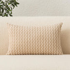 Lumbar Boho Beige Pillow Cover — 24" - View 4