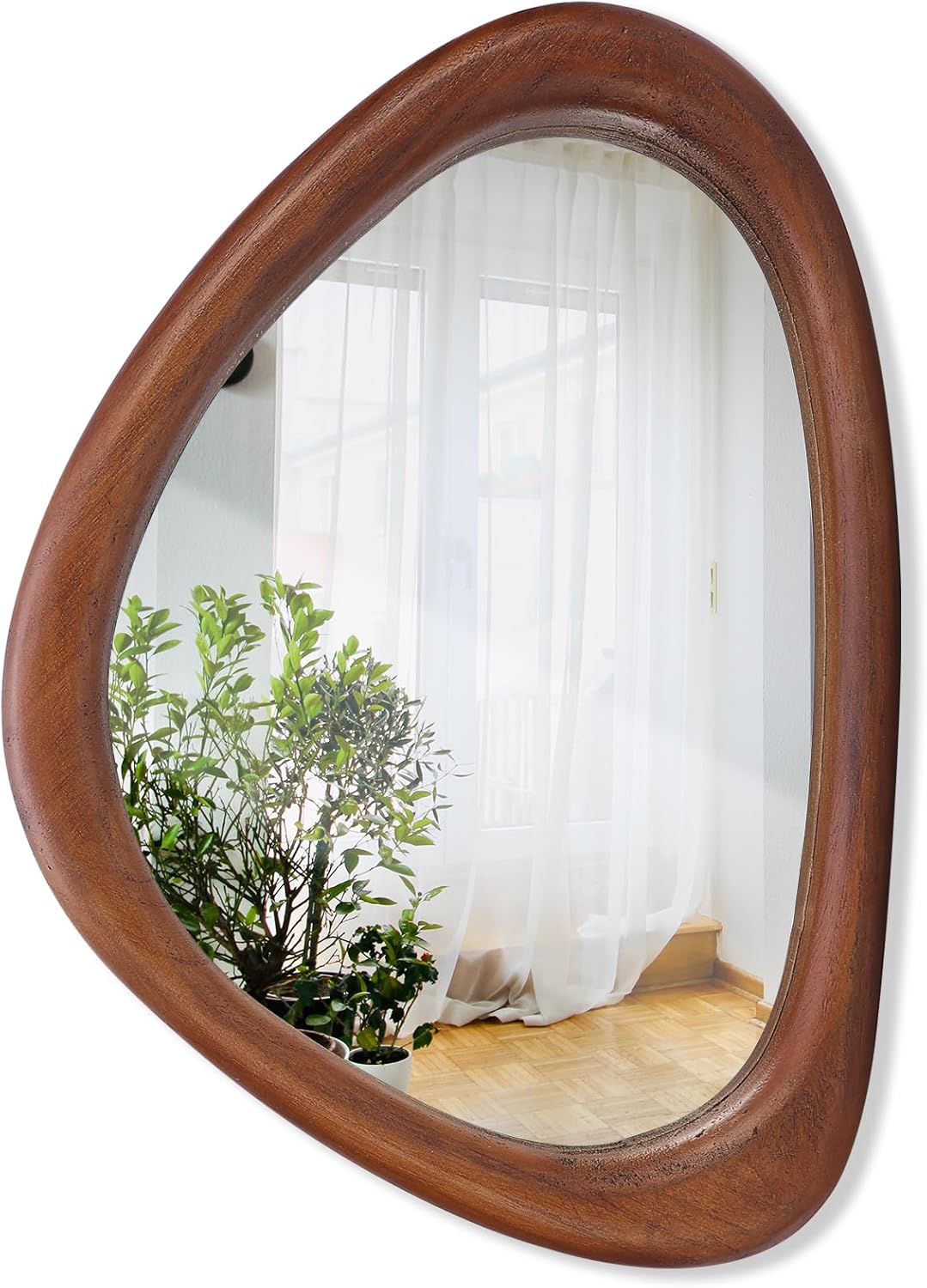 Black Wall Mirror — 15" — Black Walnut