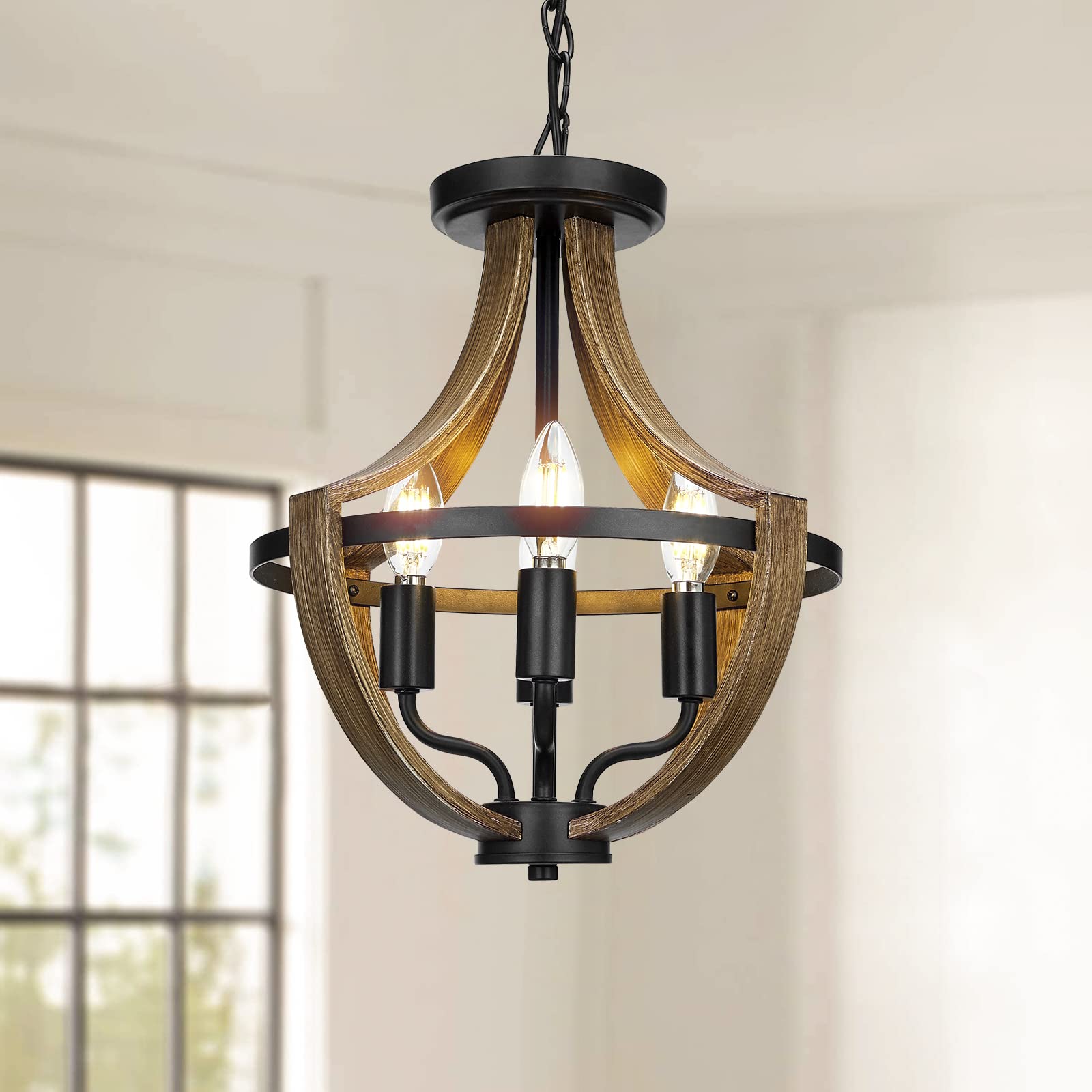 Vintage Farmhouse Metal Chandelier — 4-Light